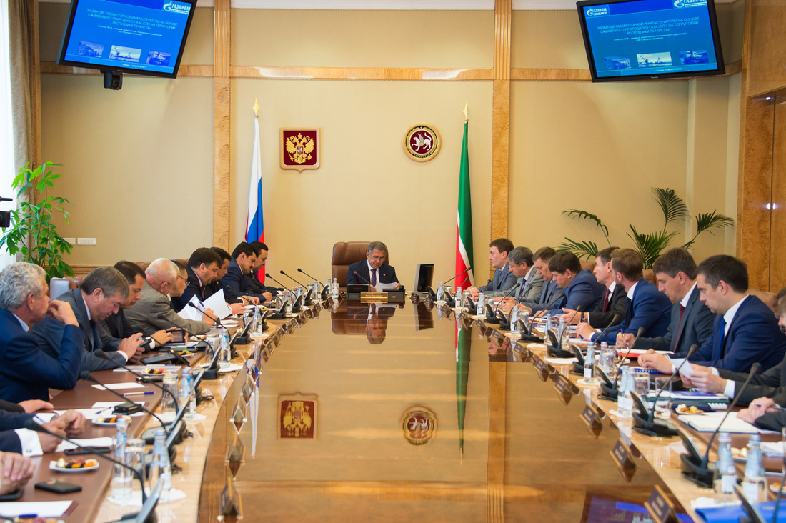 Совещание в Доме Правительства Республики Татарстан под председательством Рустама Минниханова