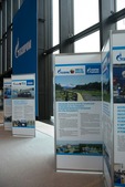 В рамках совещания была представлена выставочная экспозиция мобильных стендов дочерних обществ ПАО «Газпром» о деятельности в области обеспечения качества